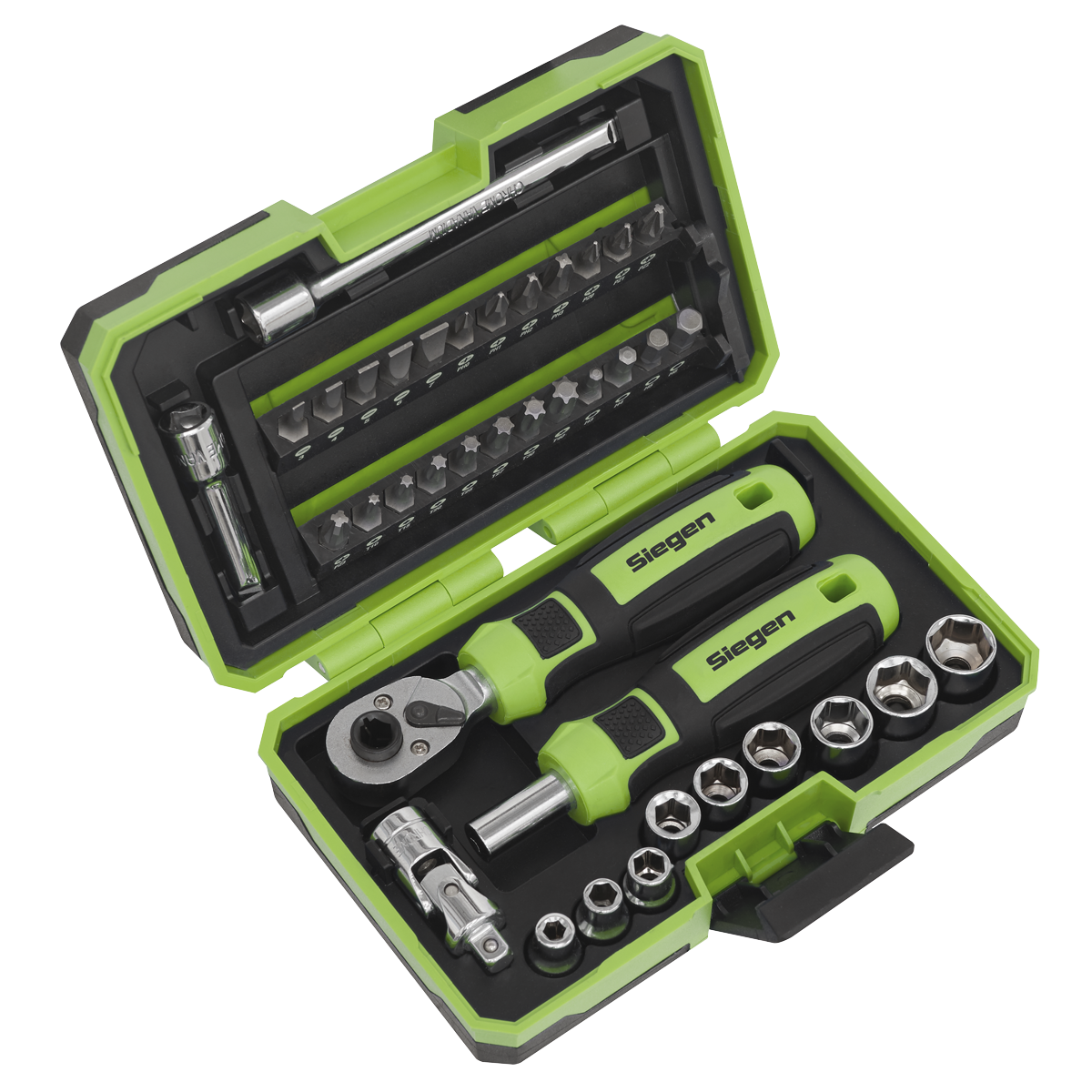 Socket & Bit Set 1/4"Sq Drive 38pc S01255