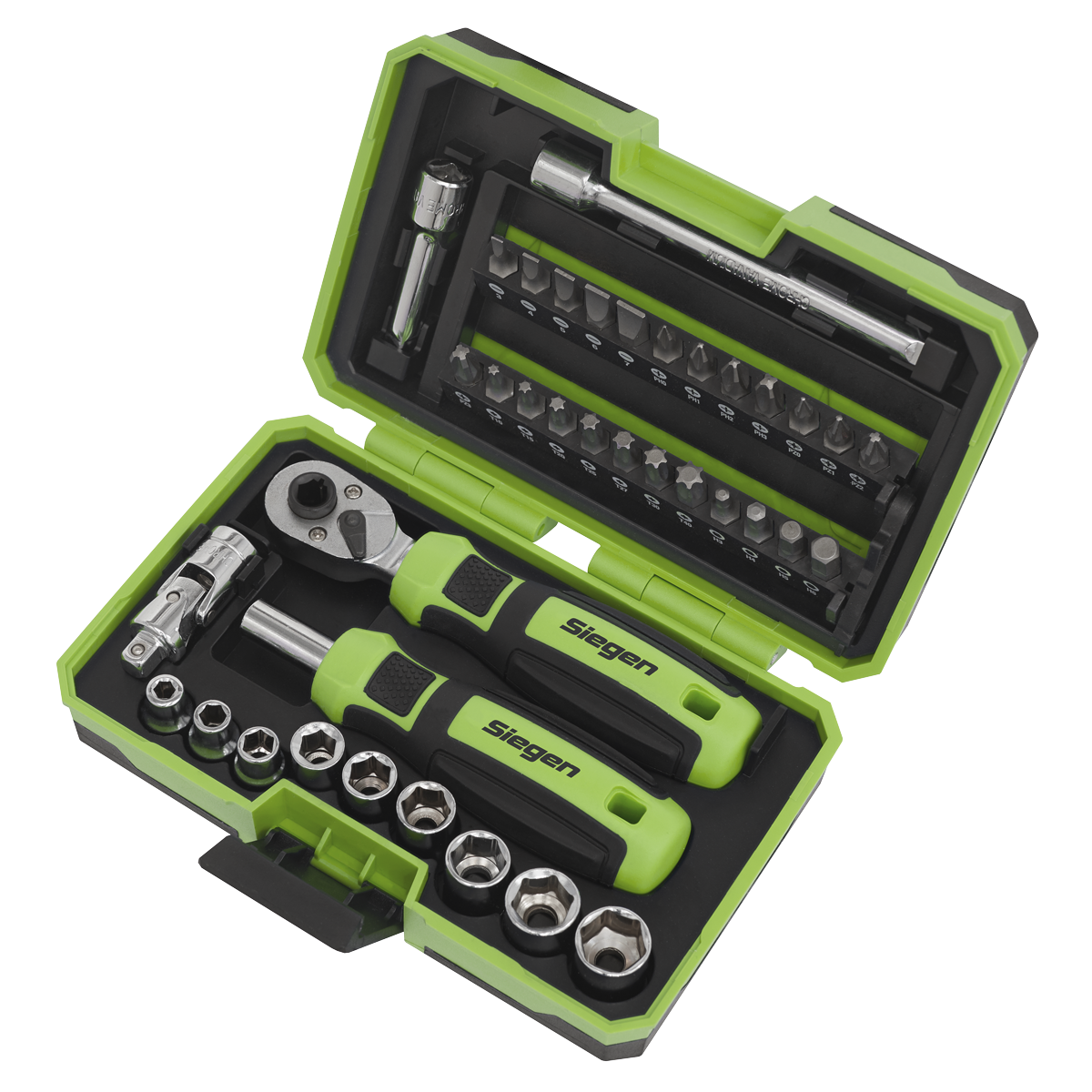 Socket & Bit Set 1/4"Sq Drive 38pc S01255