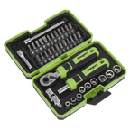 Socket & Bit Set 1/4"Sq Drive 38pc S01255