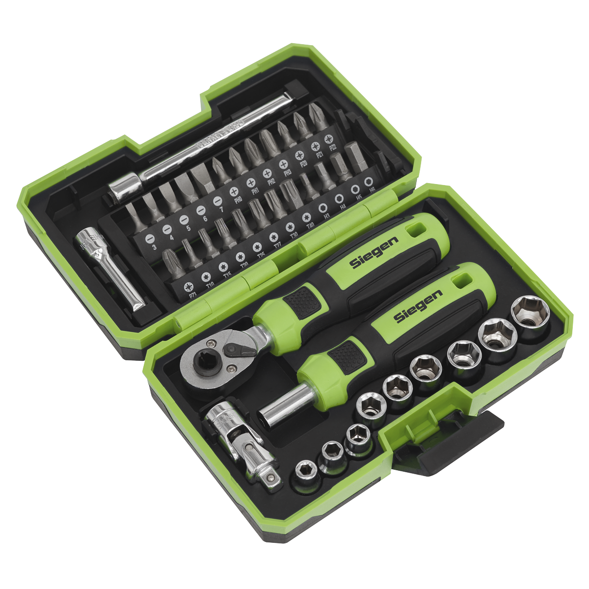 Socket & Bit Set 1/4"Sq Drive 38pc S01255