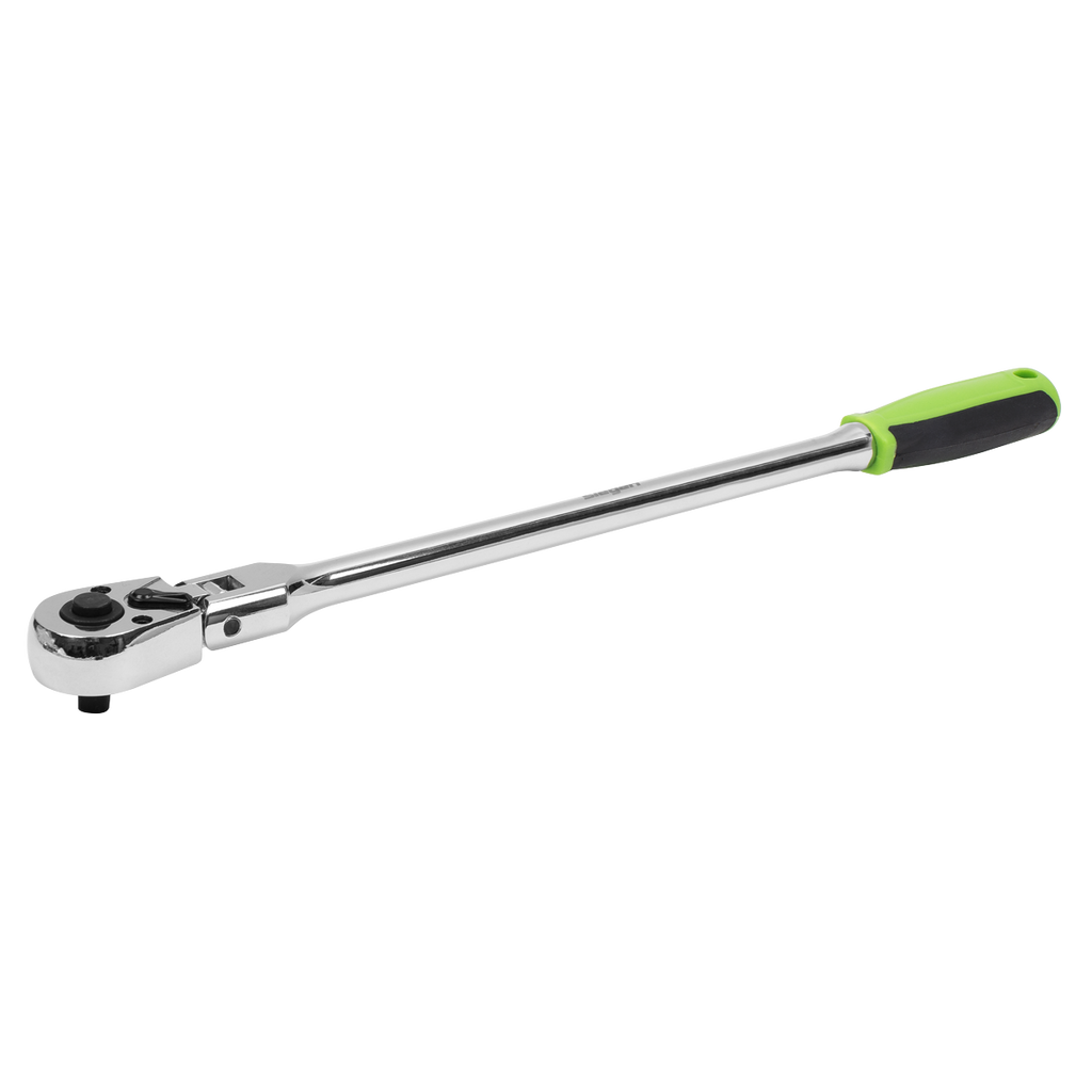 Extra-Long Flexi-Head Ratchet Wrench with Flip Reverse 1/4"Sq Drive S01257