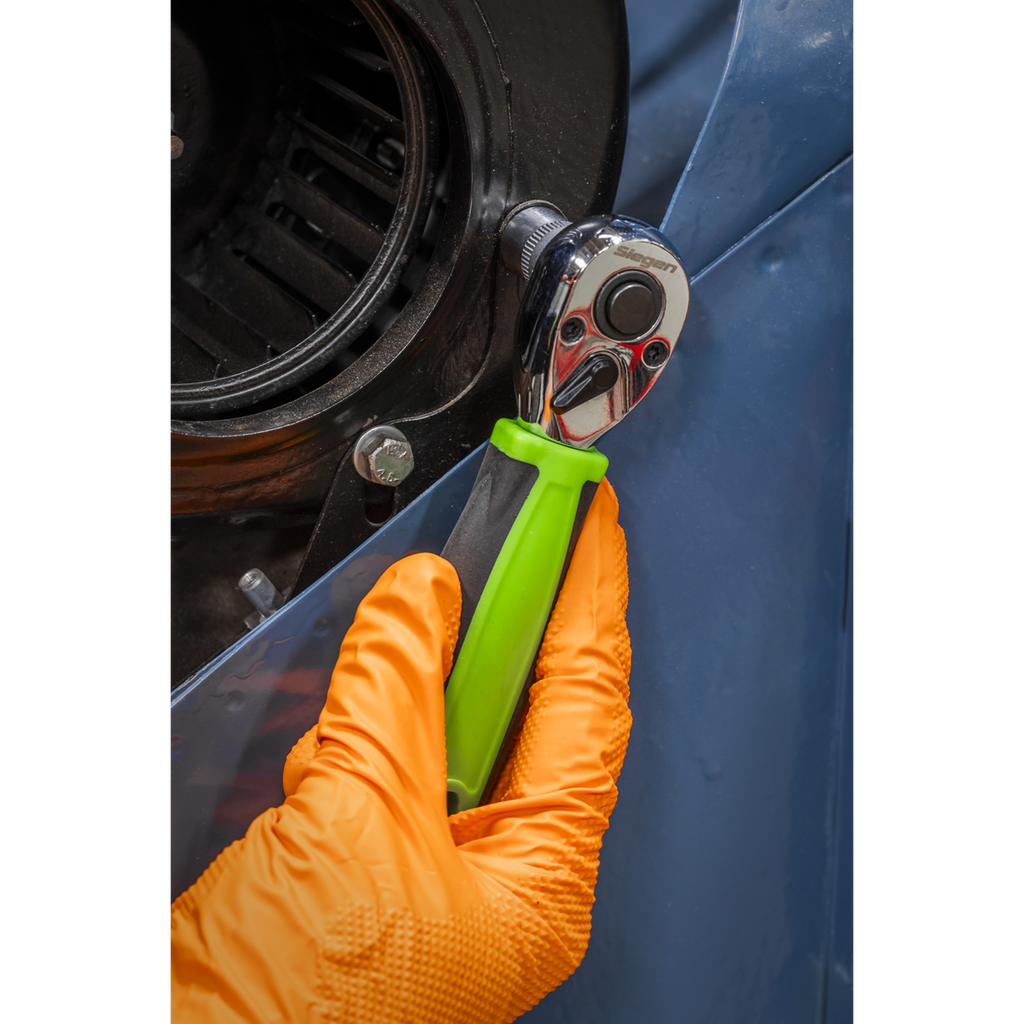 Stubby Ratchet Wrench with Flip Reverse 3/8"Sq Drive S01259