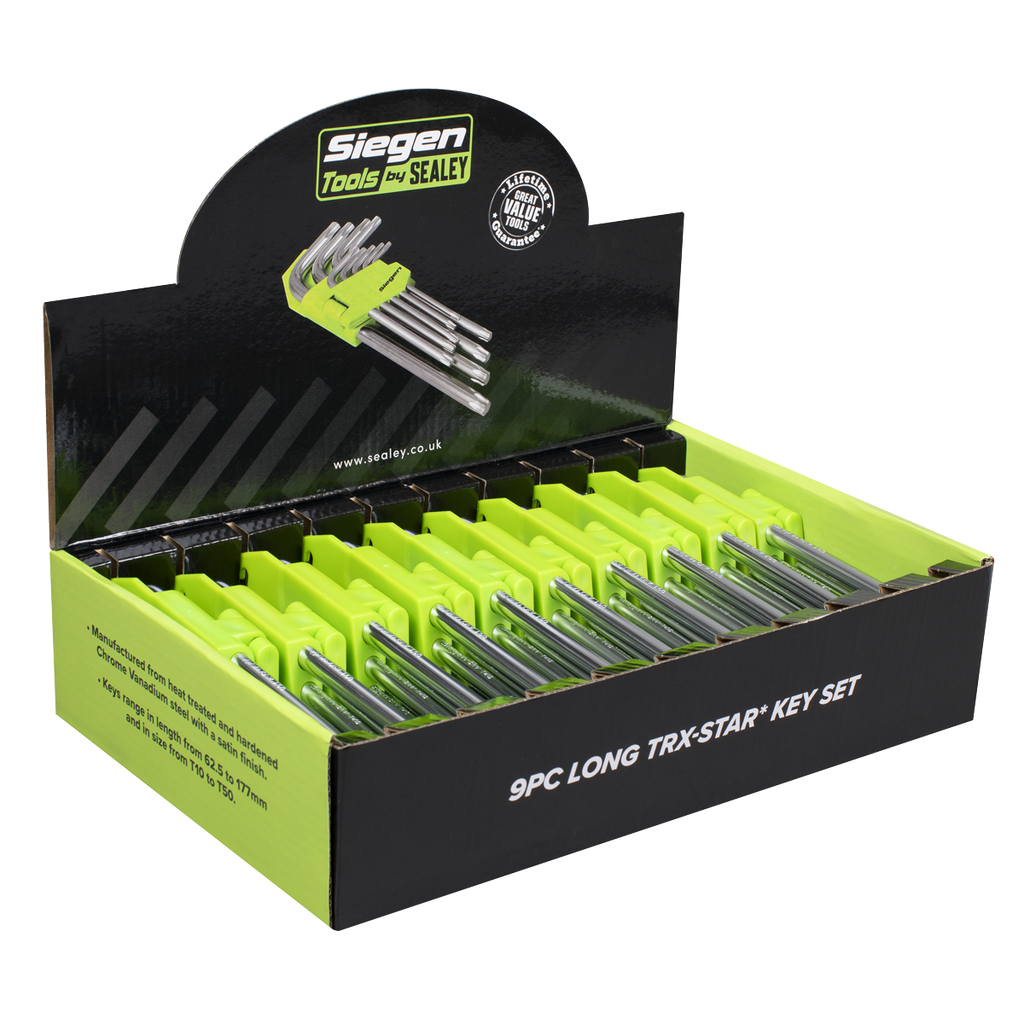 Long TRX-Star* Key Set 9pc - Display Box of 10 S01264
