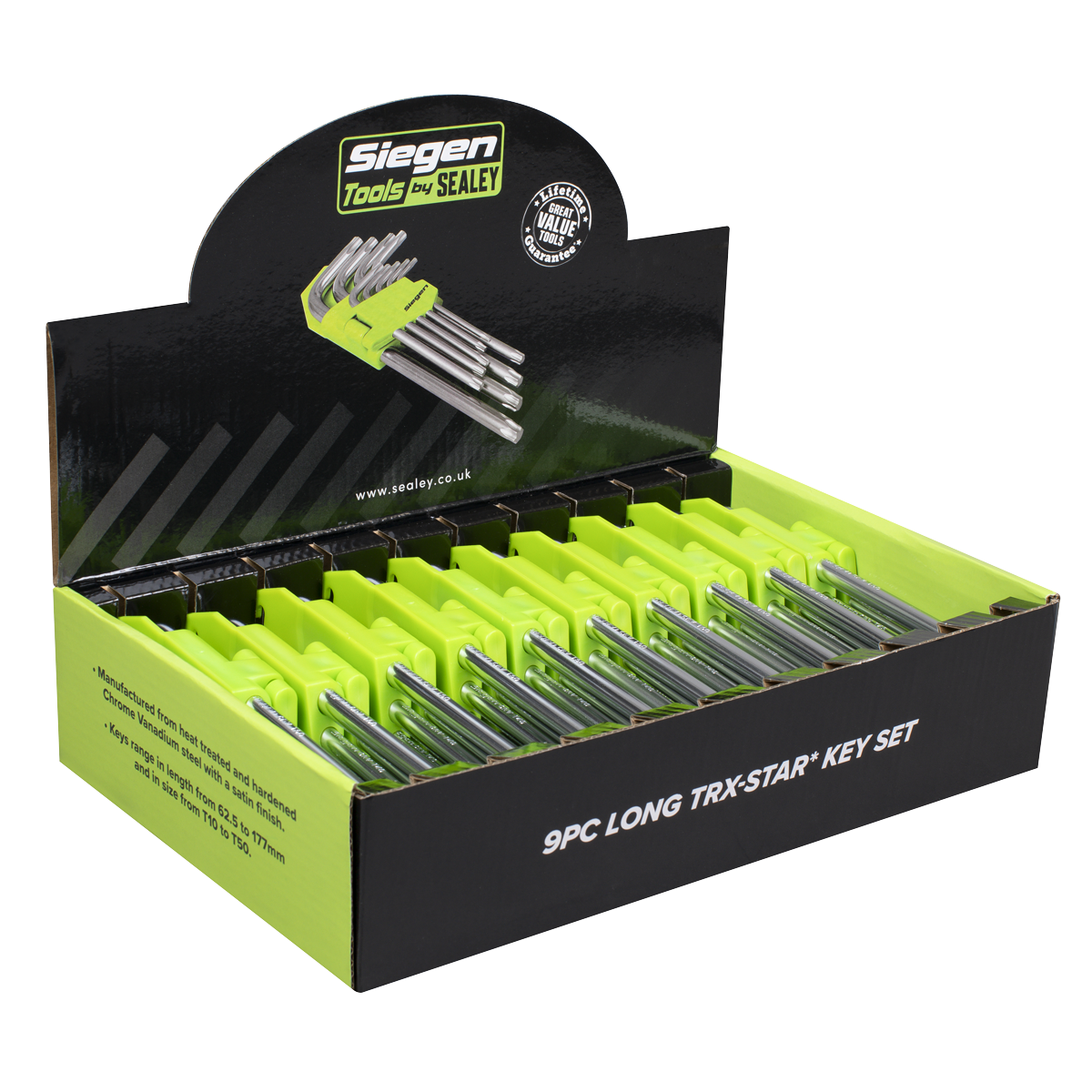 Long TRX-Star* Key Set 9pc - Display Box of 10 S01264