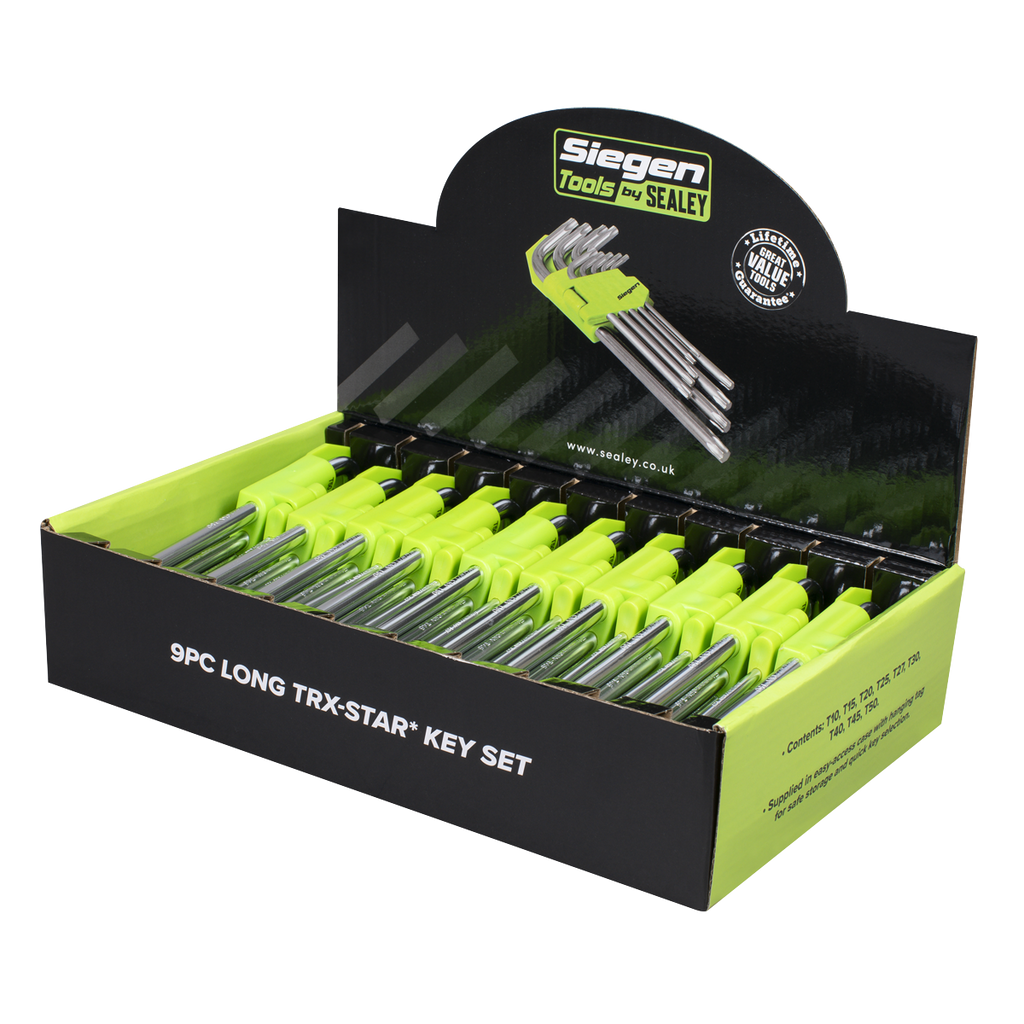 Long TRX-Star* Key Set 9pc - Display Box of 10 S01264
