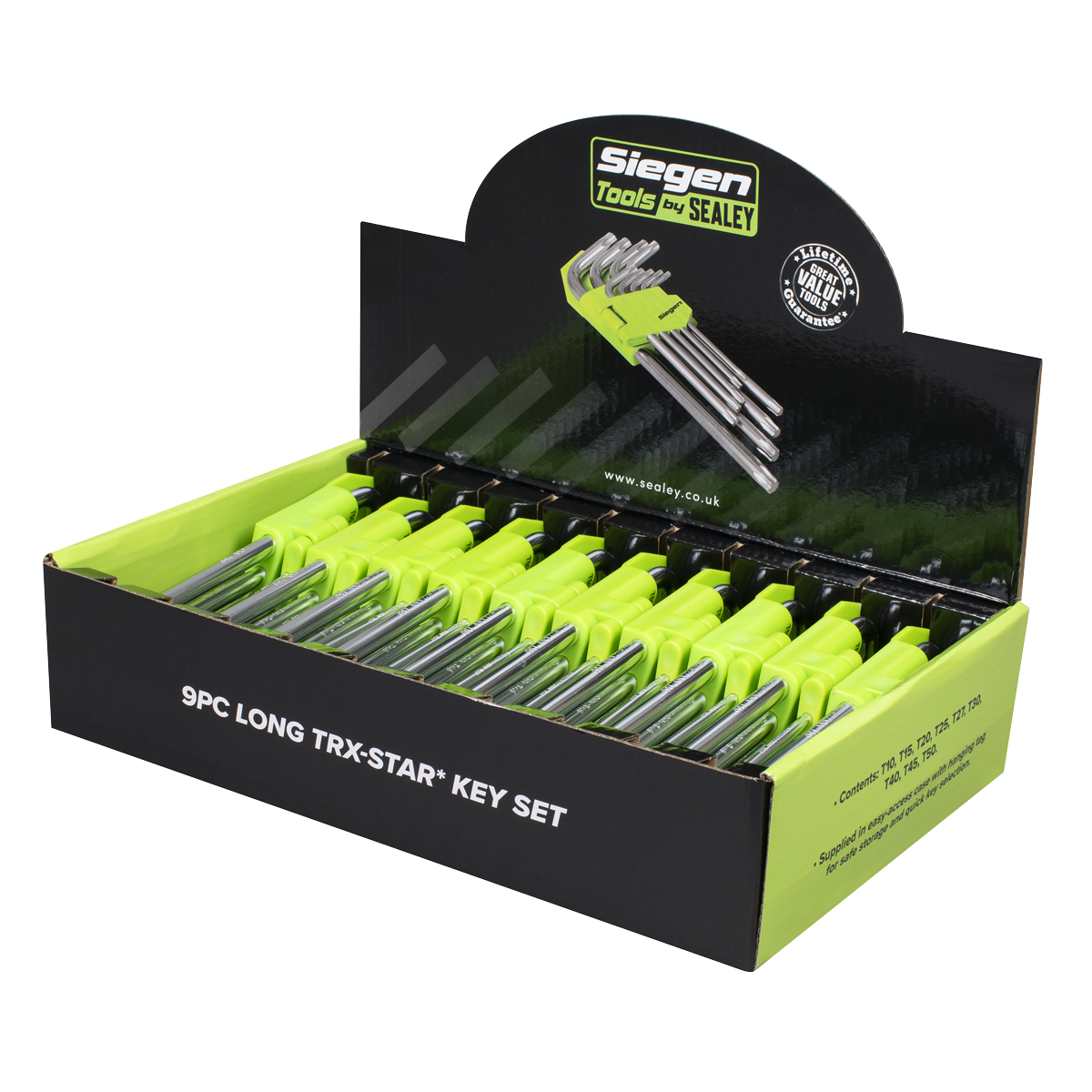 Long TRX-Star* Key Set 9pc - Display Box of 10 S01264