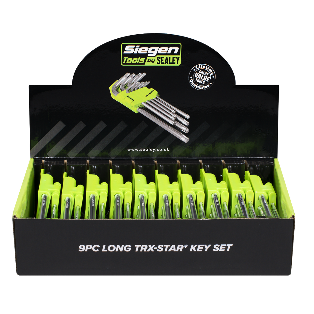 Long TRX-Star* Key Set 9pc - Display Box of 10 S01264