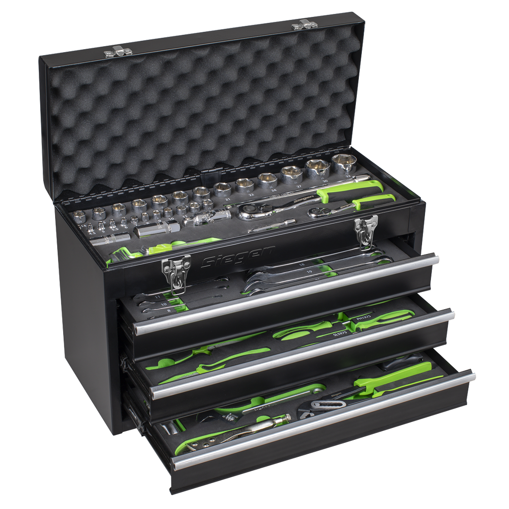 Portable Tool Chest 3 Drawer with 98pc Tool Kit S01266