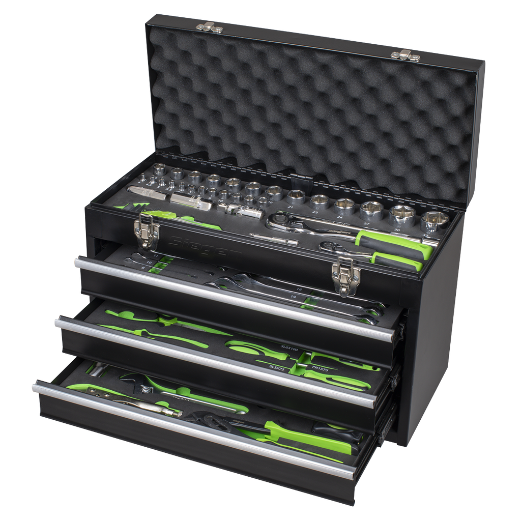Portable Tool Chest 3 Drawer with 98pc Tool Kit S01266