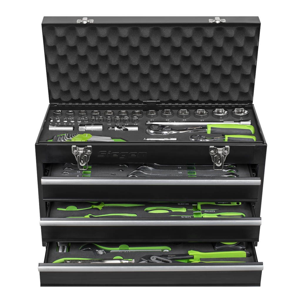 Portable Tool Chest 3 Drawer with 98pc Tool Kit S01266
