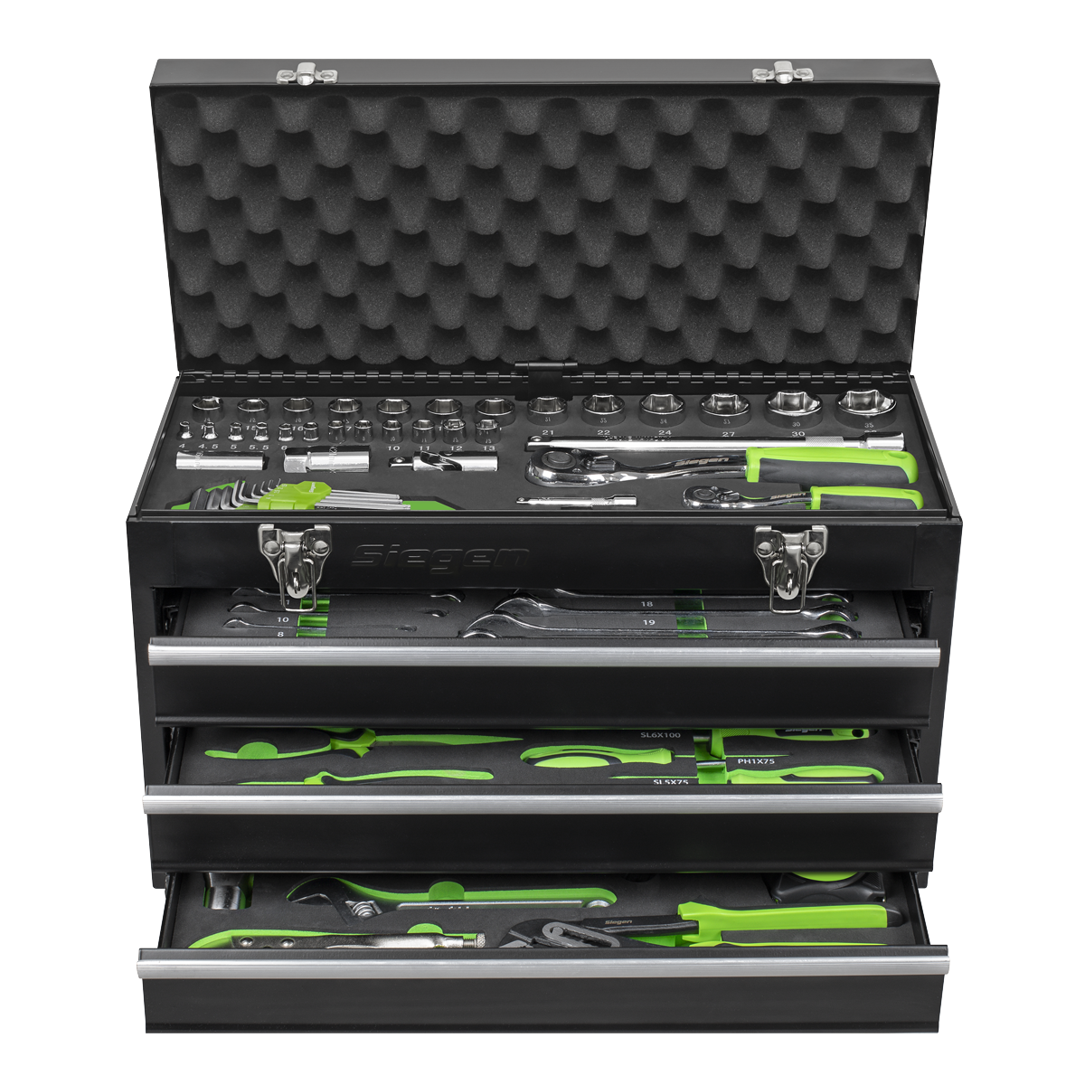 Portable Tool Chest 3 Drawer with 98pc Tool Kit S01266
