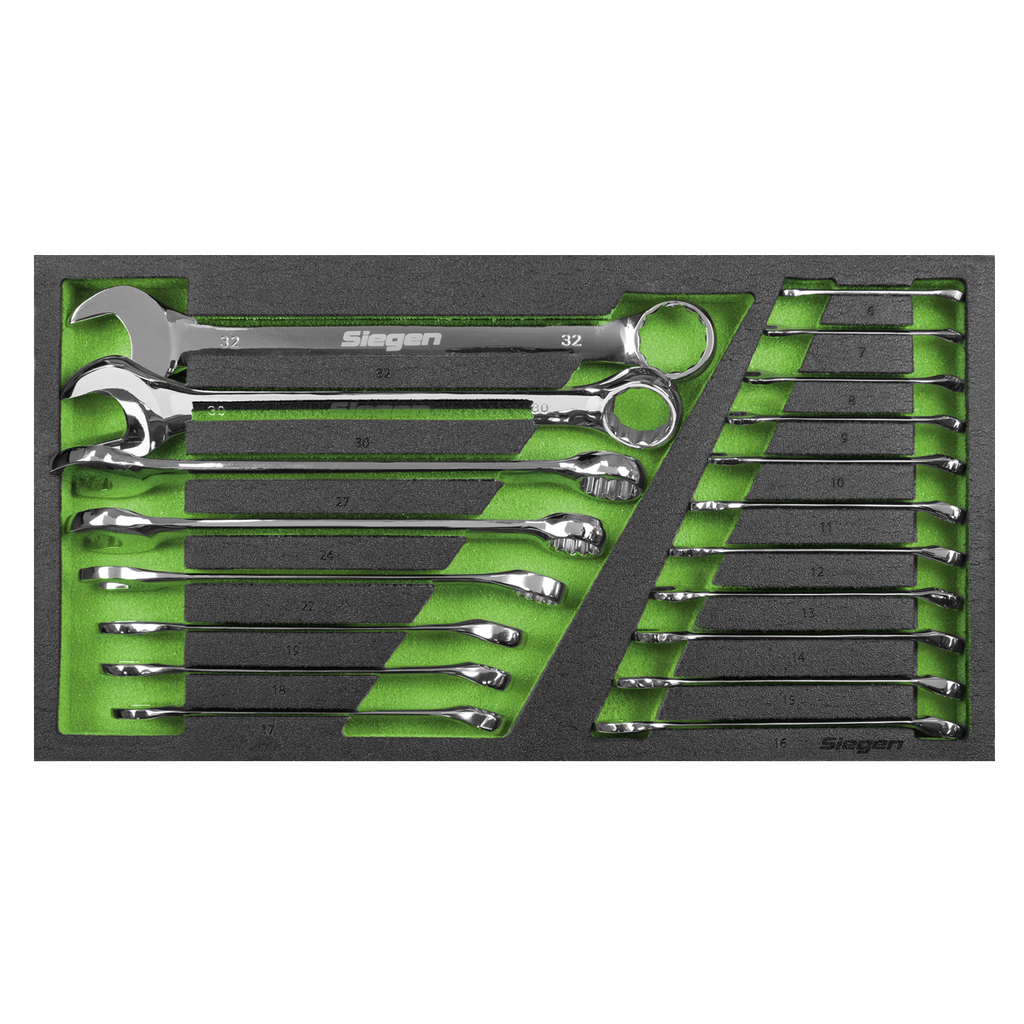Combination Spanner Set with Tool Tray 19pc S01272