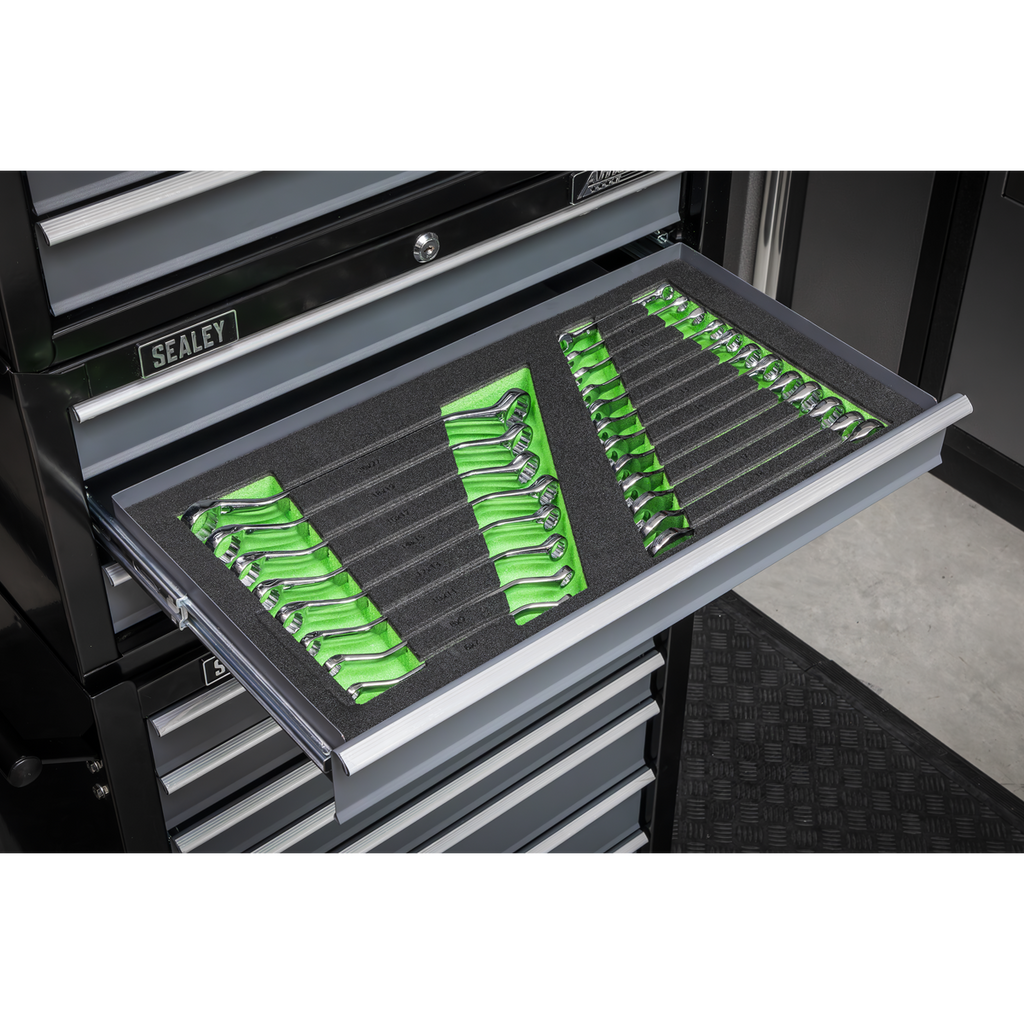 Combination & Deep Offset Spanner Set with Tool Tray 20pc S01273