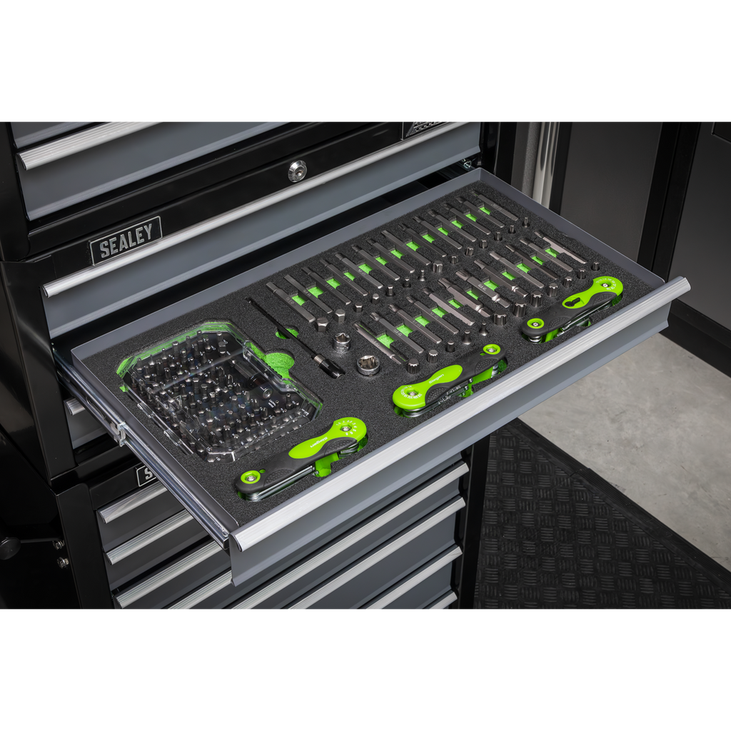 Specialised Bit Set & Folding Hex Keys with Tool Tray 170pc S01275