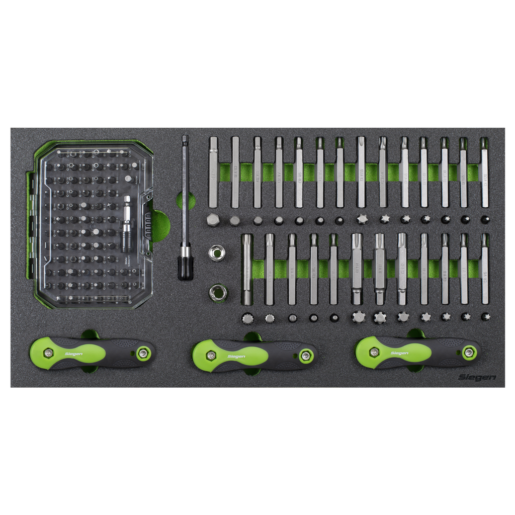 Specialised Bit Set & Folding Hex Keys with Tool Tray 170pc S01275