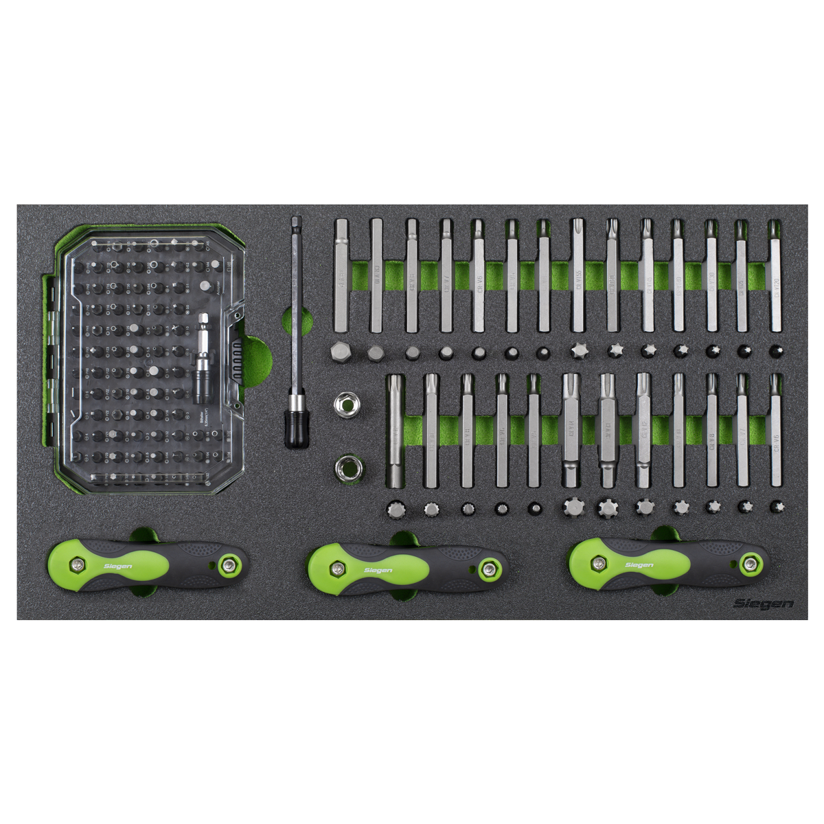 Specialised Bit Set & Folding Hex Keys with Tool Tray 170pc S01275