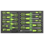 Hammer-Thru Screwdriver, Bit Driver & Bit Set with Tool Tray 28pc S01281