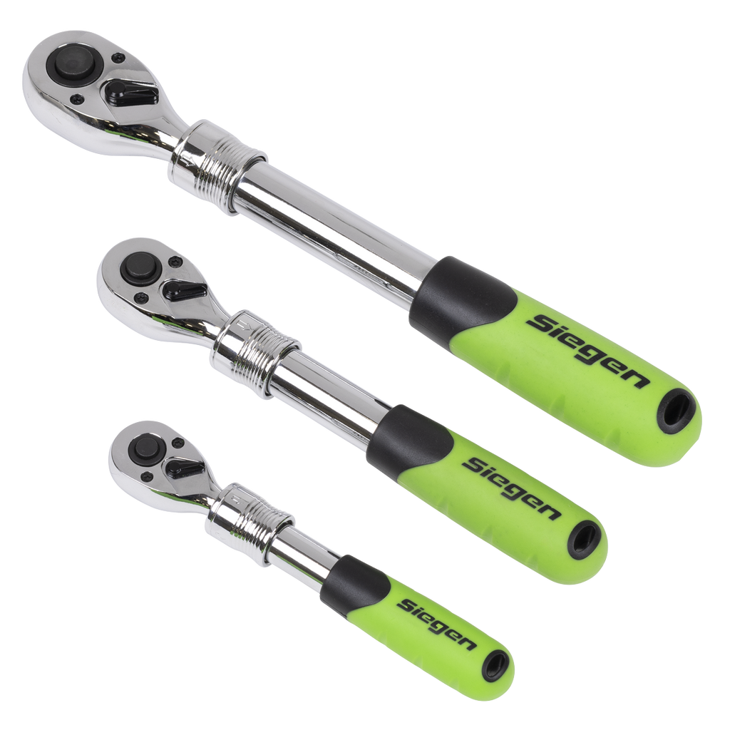 Extendable Ratchet Wrench Set 3pc S01285