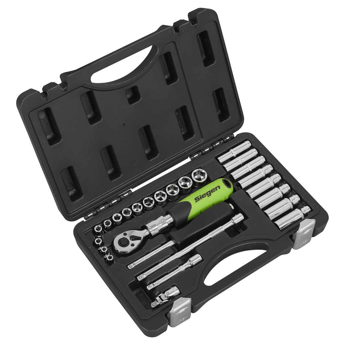 Extendable Ratchet Socket Set 1/4"Sq Drive 26pc S01286