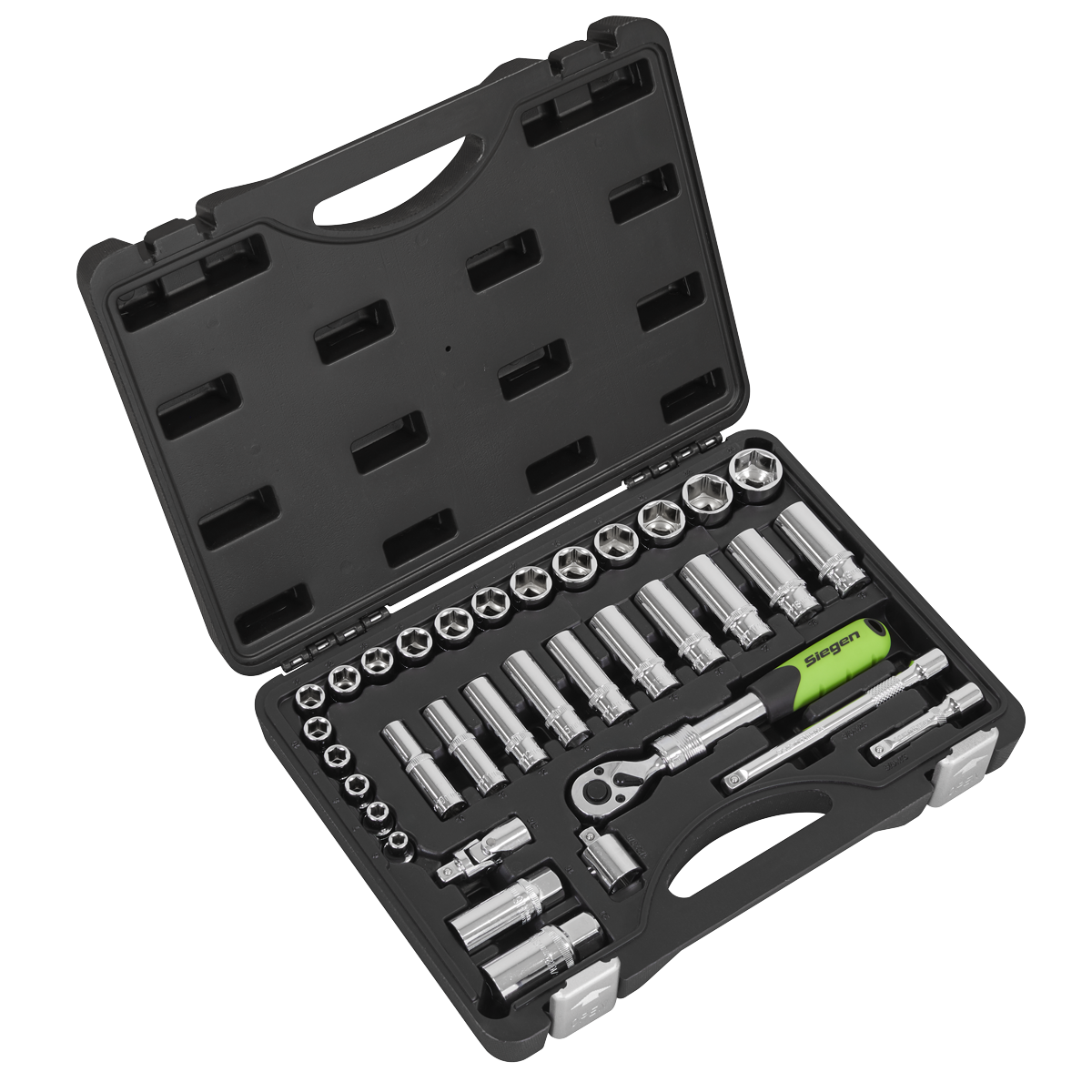 Extendable Ratchet Socket Set 3/8"Sq Drive 34pc S01287