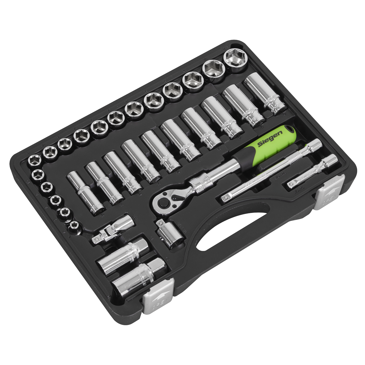 Extendable Ratchet Socket Set 3/8"Sq Drive 34pc S01287