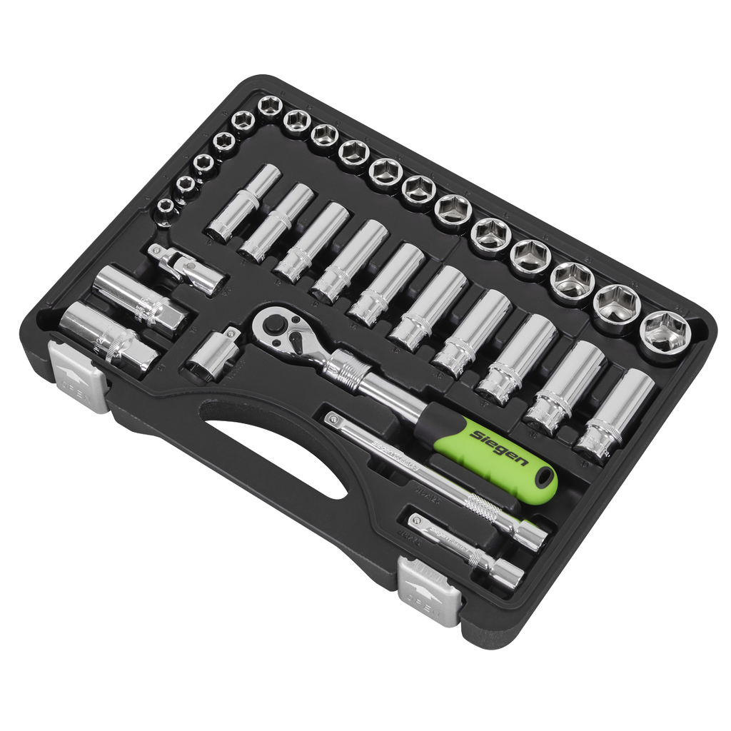 Extendable Ratchet Socket Set 3/8"Sq Drive 34pc S01287