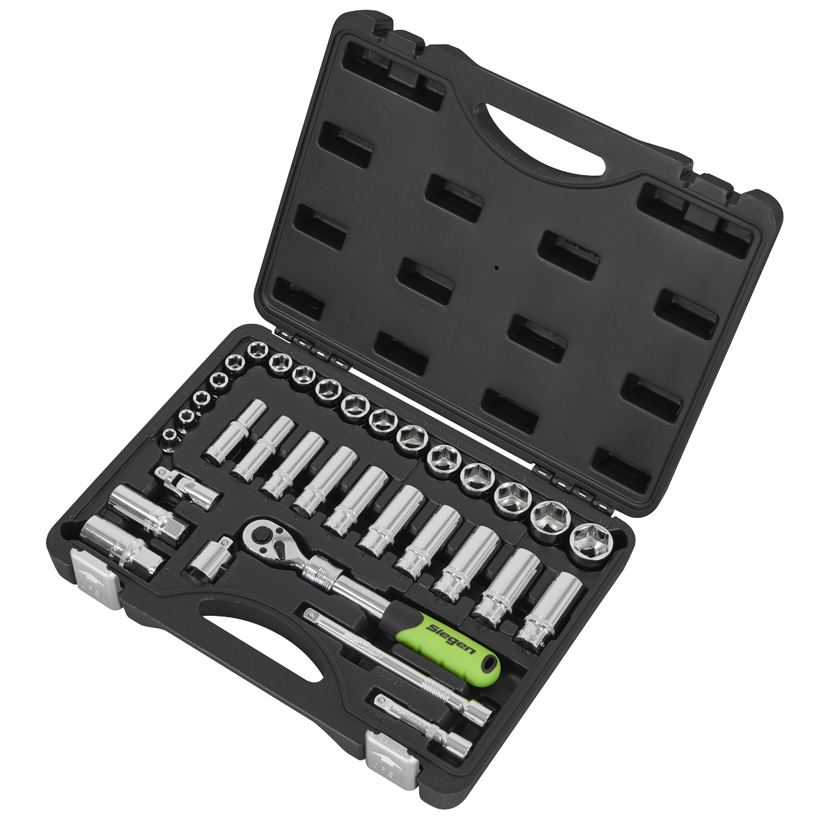 Extendable Ratchet Socket Set 3/8"Sq Drive 34pc S01287