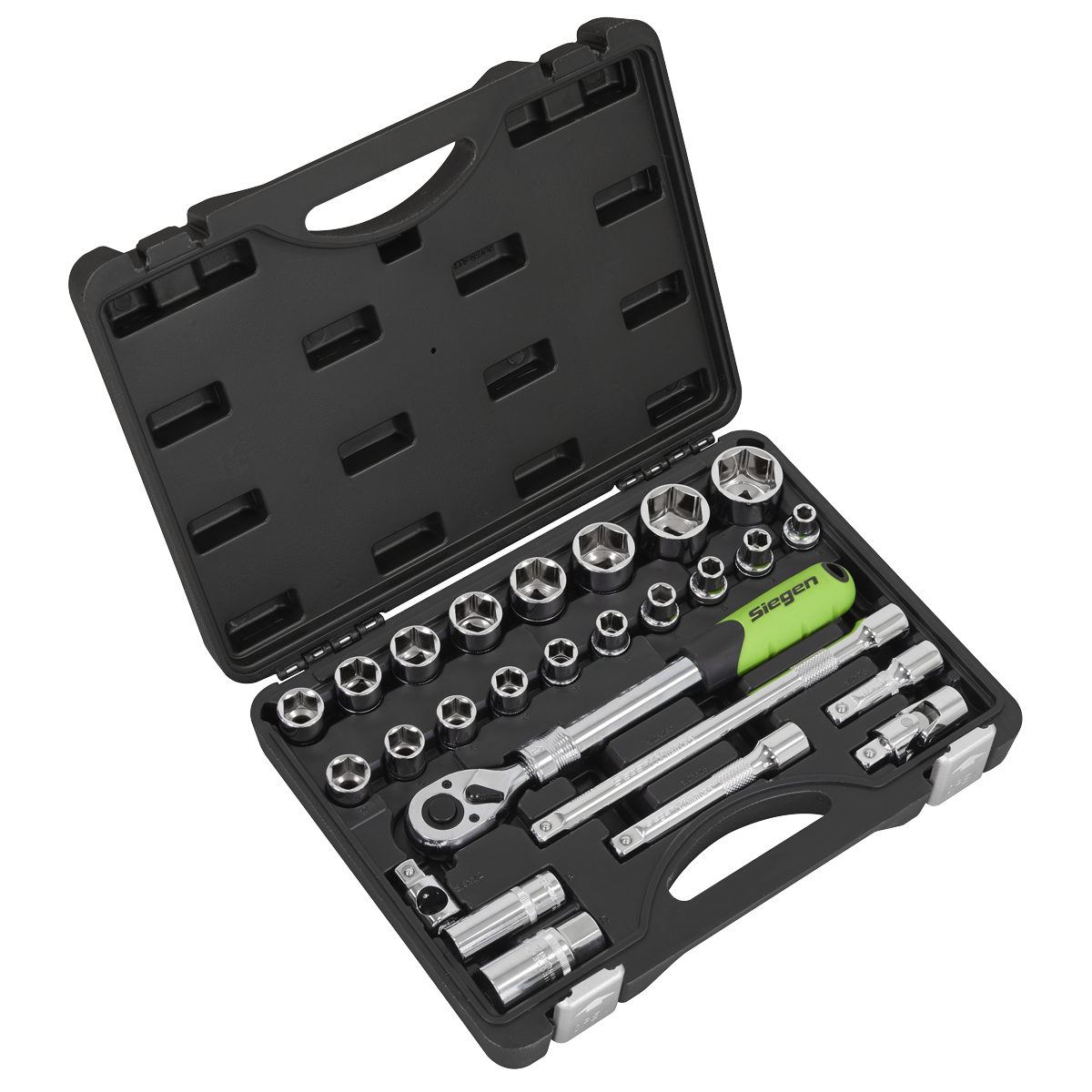 Extendable Ratchet Socket Set 1/2"Sq Drive 26pc S01288