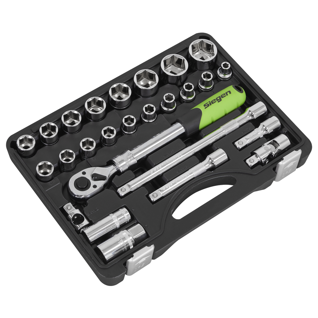 Extendable Ratchet Socket Set 1/2"Sq Drive 26pc S01288