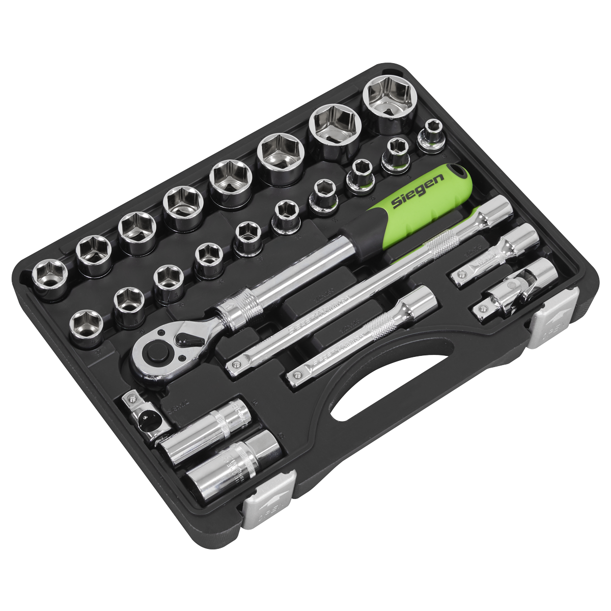 Extendable Ratchet Socket Set 1/2"Sq Drive 26pc S01288