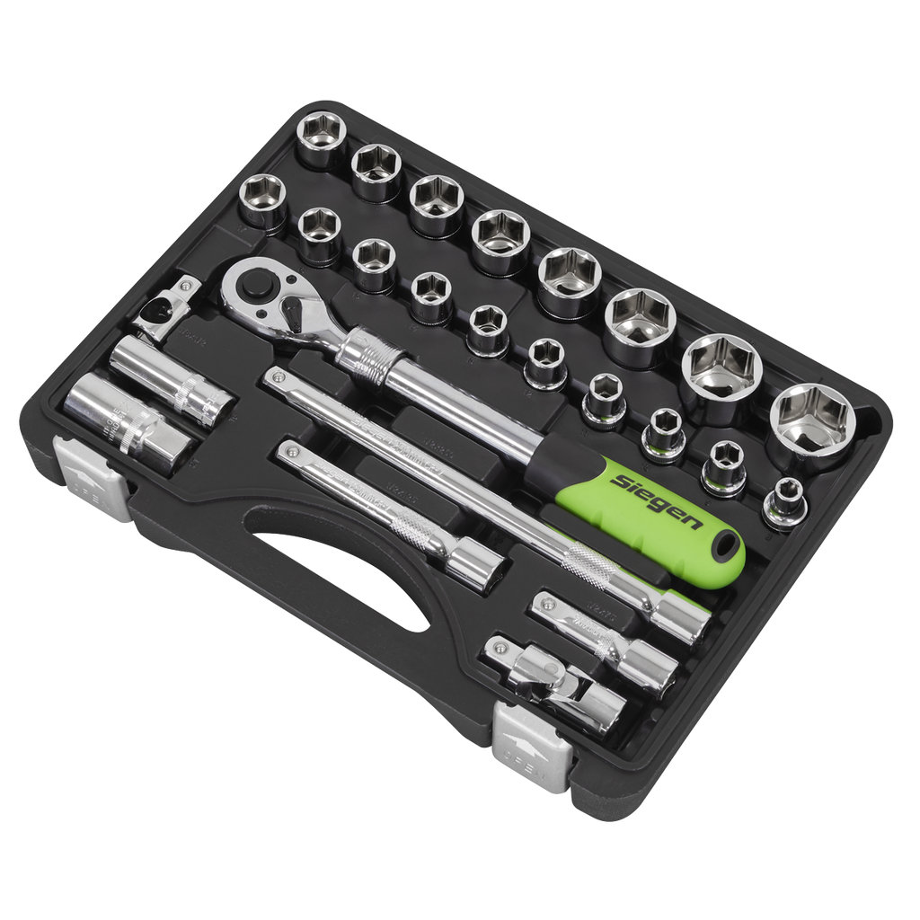 Extendable Ratchet Socket Set 1/2"Sq Drive 26pc S01288