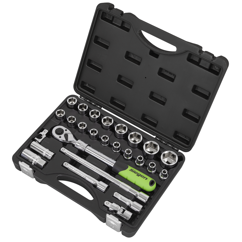 Extendable Ratchet Socket Set 1/2"Sq Drive 26pc S01288