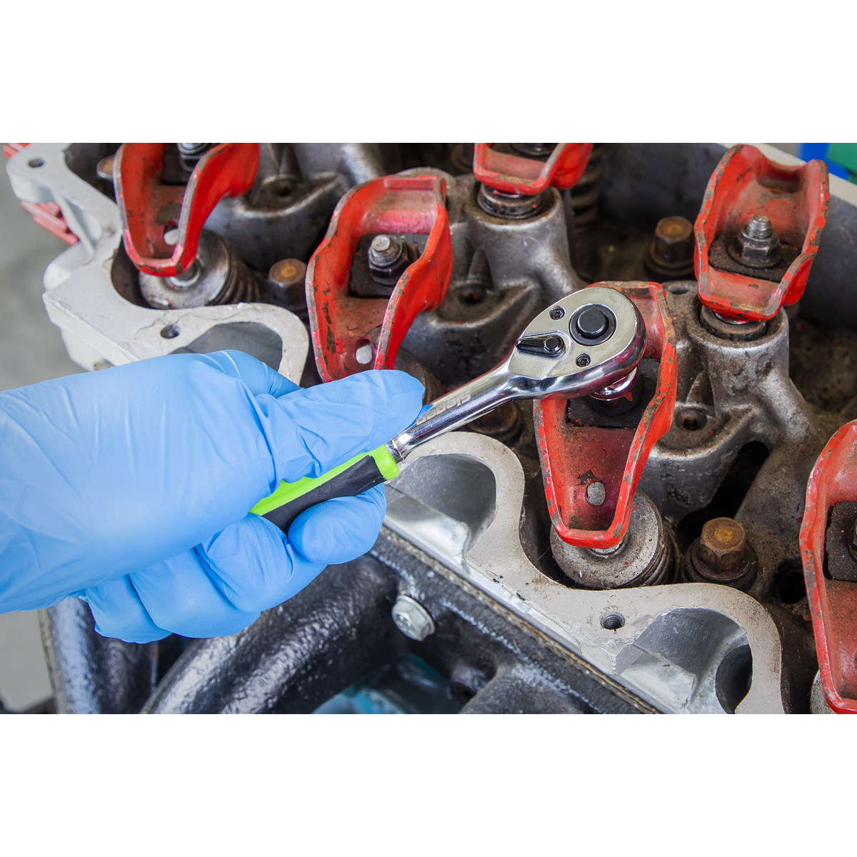 Ratchet Wrench Set with Flip Reverse 1/4"Sq Drive 5pc S01290