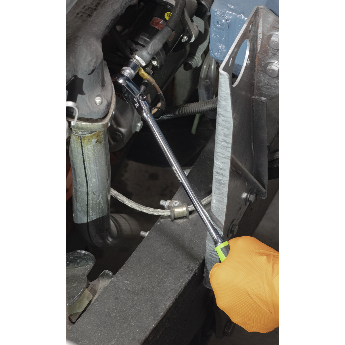 Ratchet Wrench Set with Flip Reverse 1/4"Sq Drive 5pc S01290