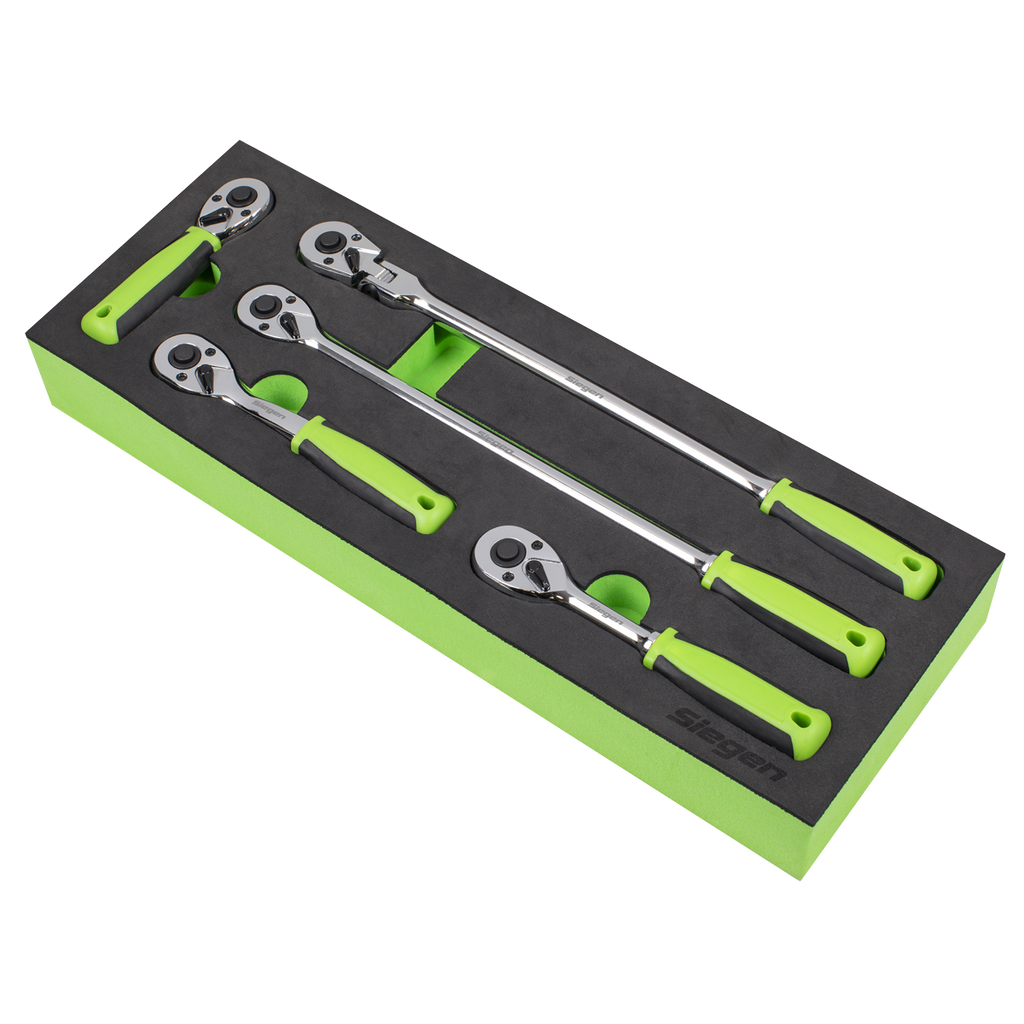 Ratchet Wrench Set with Flip Reverse 1/4"Sq Drive 5pc S01290