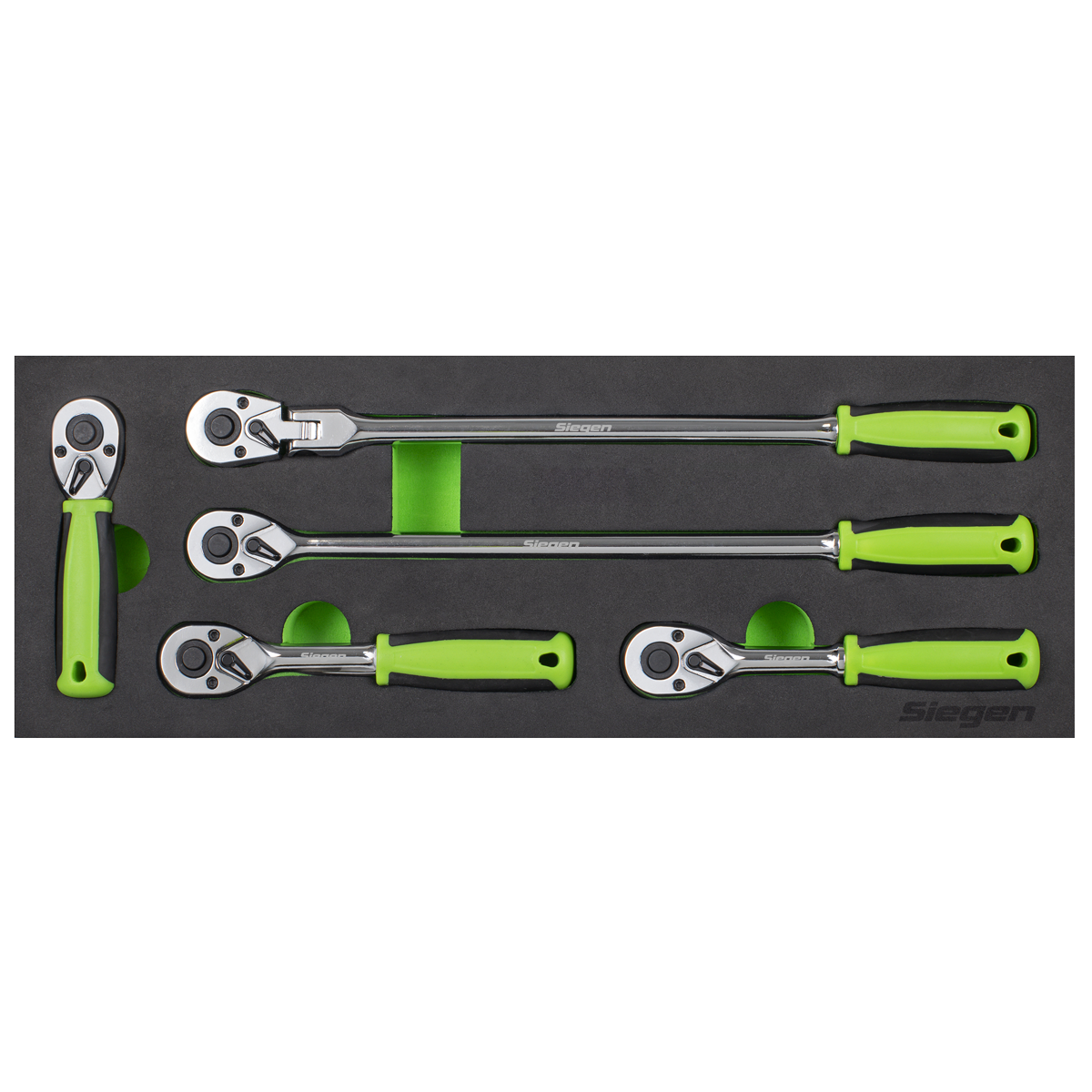 Ratchet Wrench Set with Flip Reverse 1/4"Sq Drive 5pc S01290