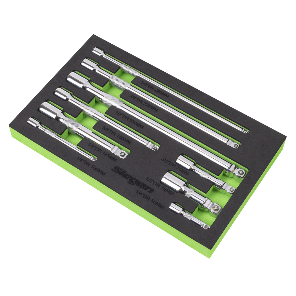 Extension Bar Set 1/4", 3/8" & 1/2"Sq Drive 9pc S01292