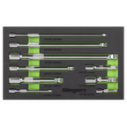 Extension Bar Set 1/4", 3/8" & 1/2"Sq Drive 9pc S01292