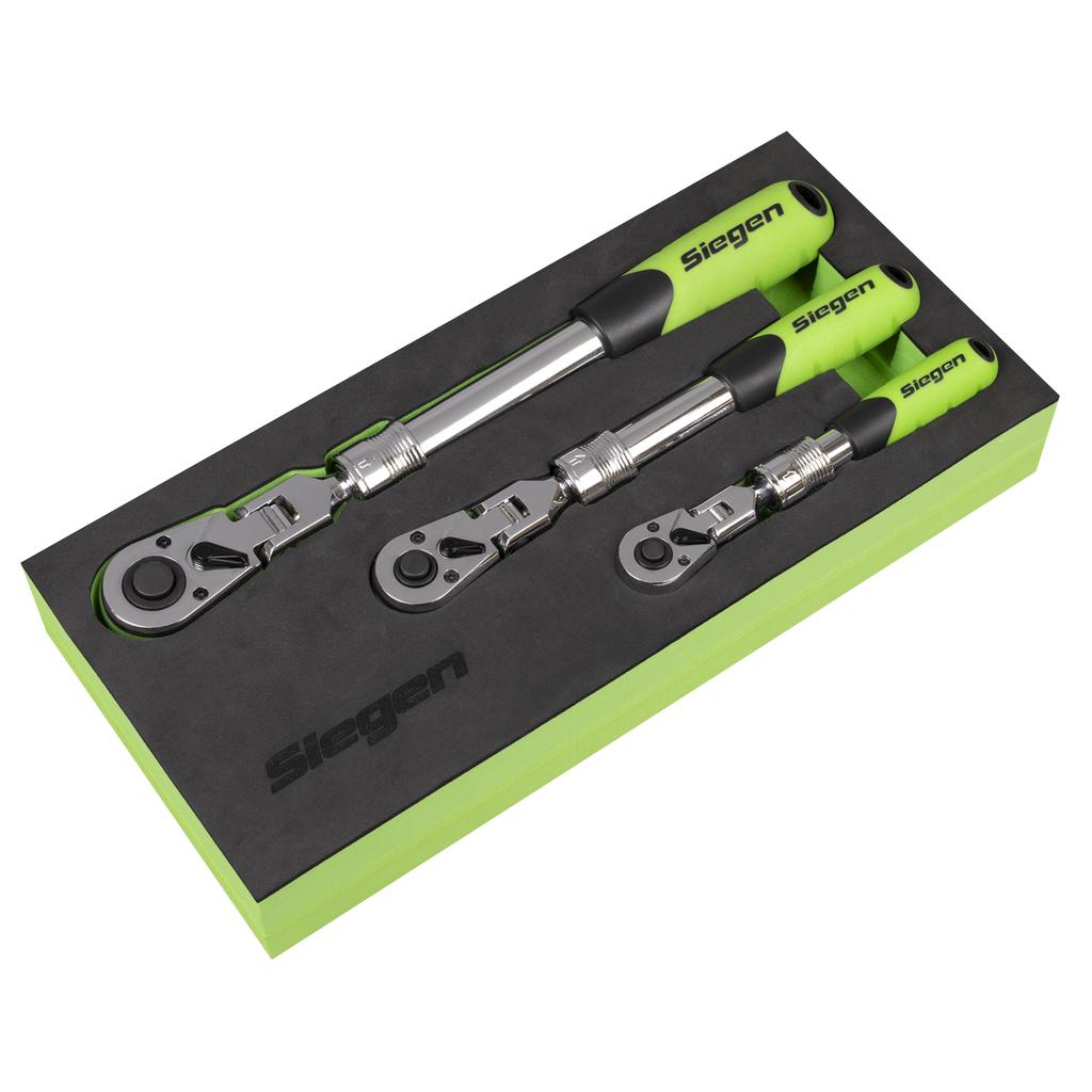 Extendable Flexi-Head Ratchet Wrench Set 3pc S01297