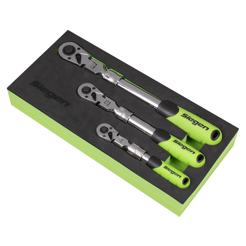 Extendable Flexi-Head Ratchet Wrench Set 3pc S01297