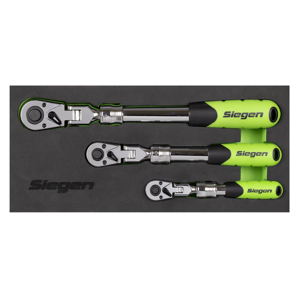 Extendable Flexi-Head Ratchet Wrench Set 3pc S01297
