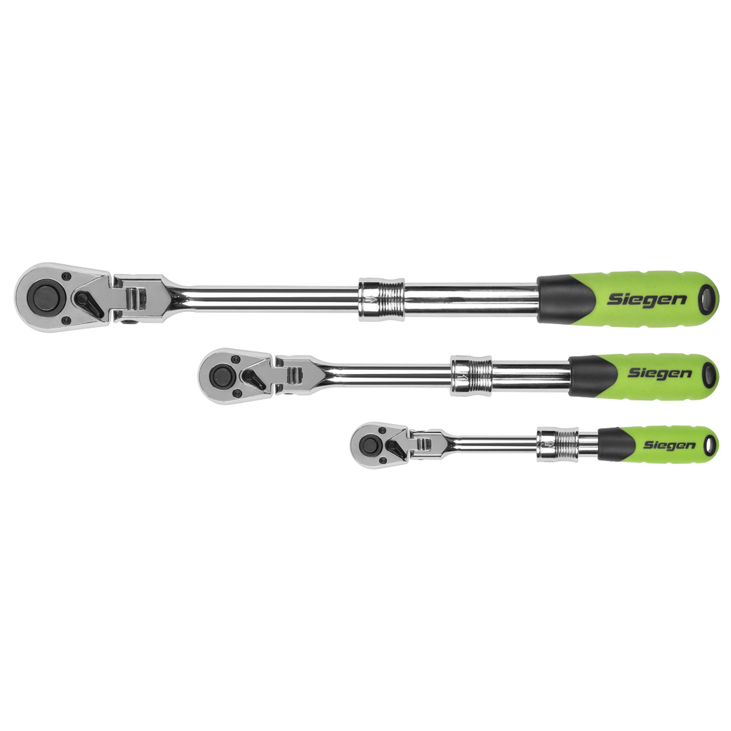 Extendable Flexi-Head Ratchet Wrench Set 3pc S01297