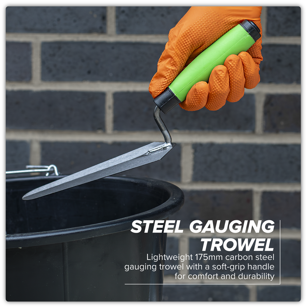 Gauging Trowel with Soft Grip Handle 175mm S01303