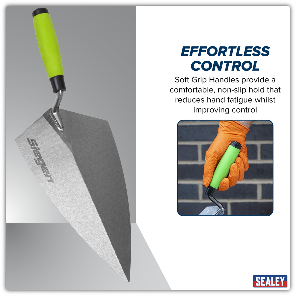 Philadelphia Pattern Brick Trowel with Soft Grip Handle 280mm S01304