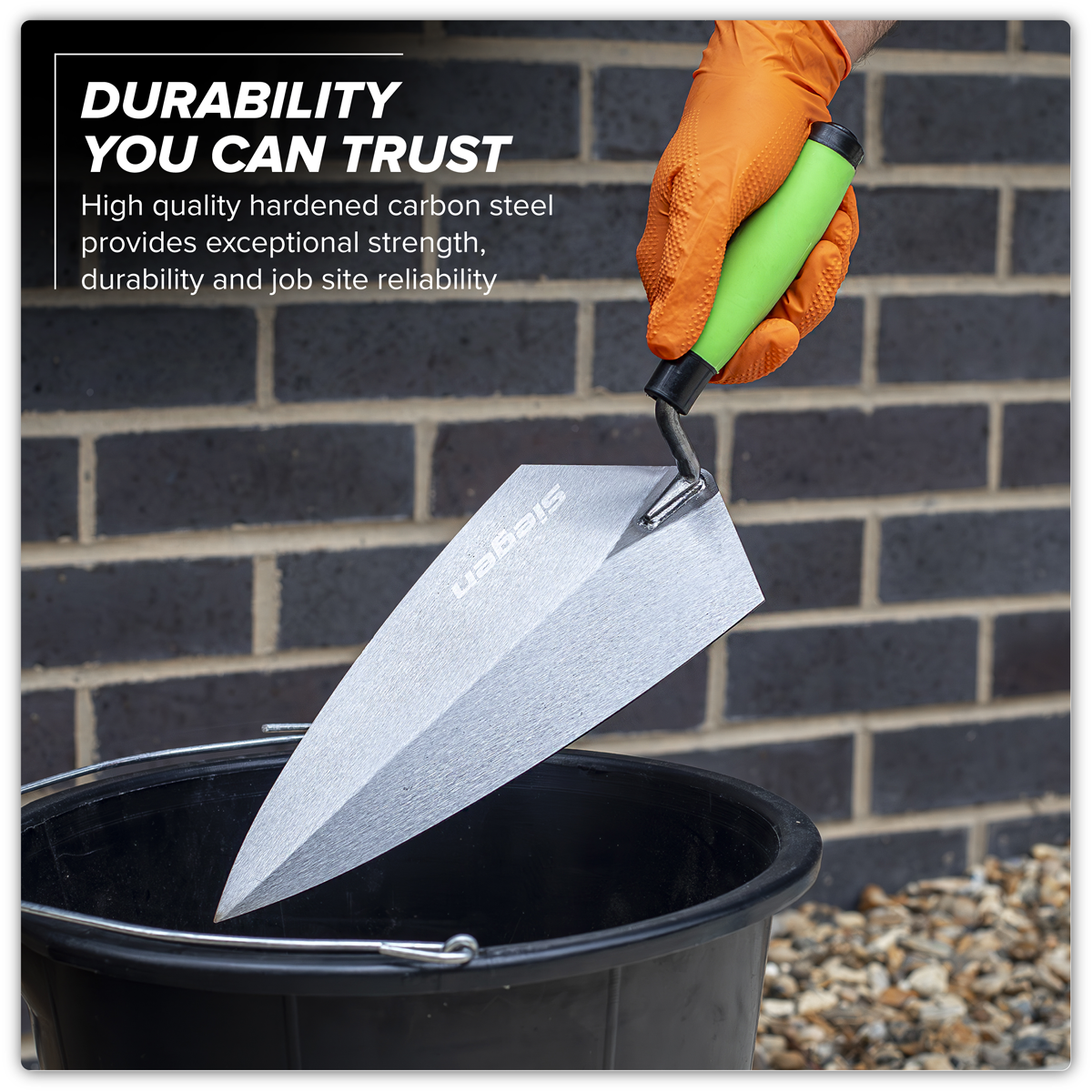 Philadelphia Pattern Brick Trowel with Soft Grip Handle 280mm S01304