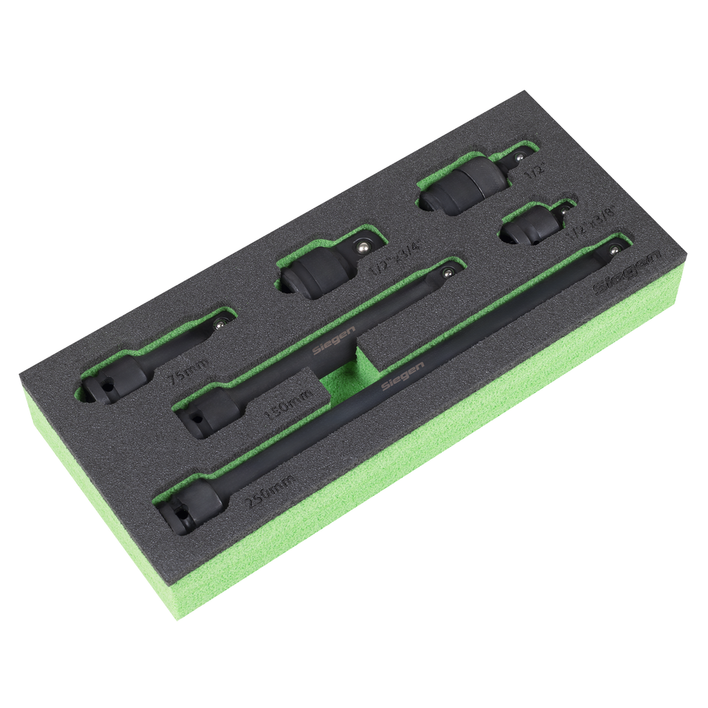 Impact Adaptor & Extension Bar Set 1/2"Sq Drive 6pc S01323