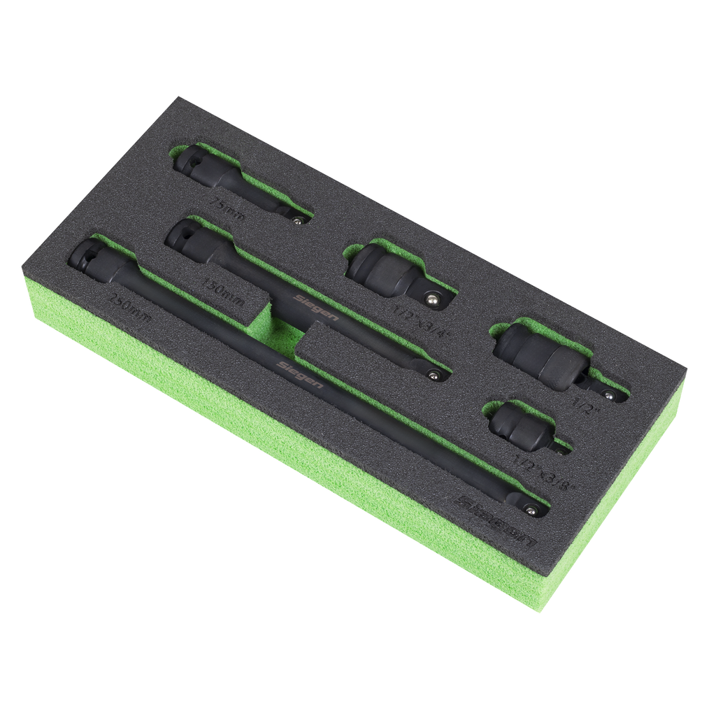 Impact Adaptor & Extension Bar Set 1/2"Sq Drive 6pc S01323