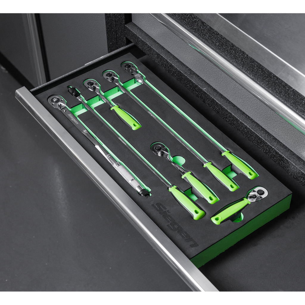 Ratchet Wrench, Breaker Bar & Torque Wrench Set 3/8"Sq Drive 7pc S01325