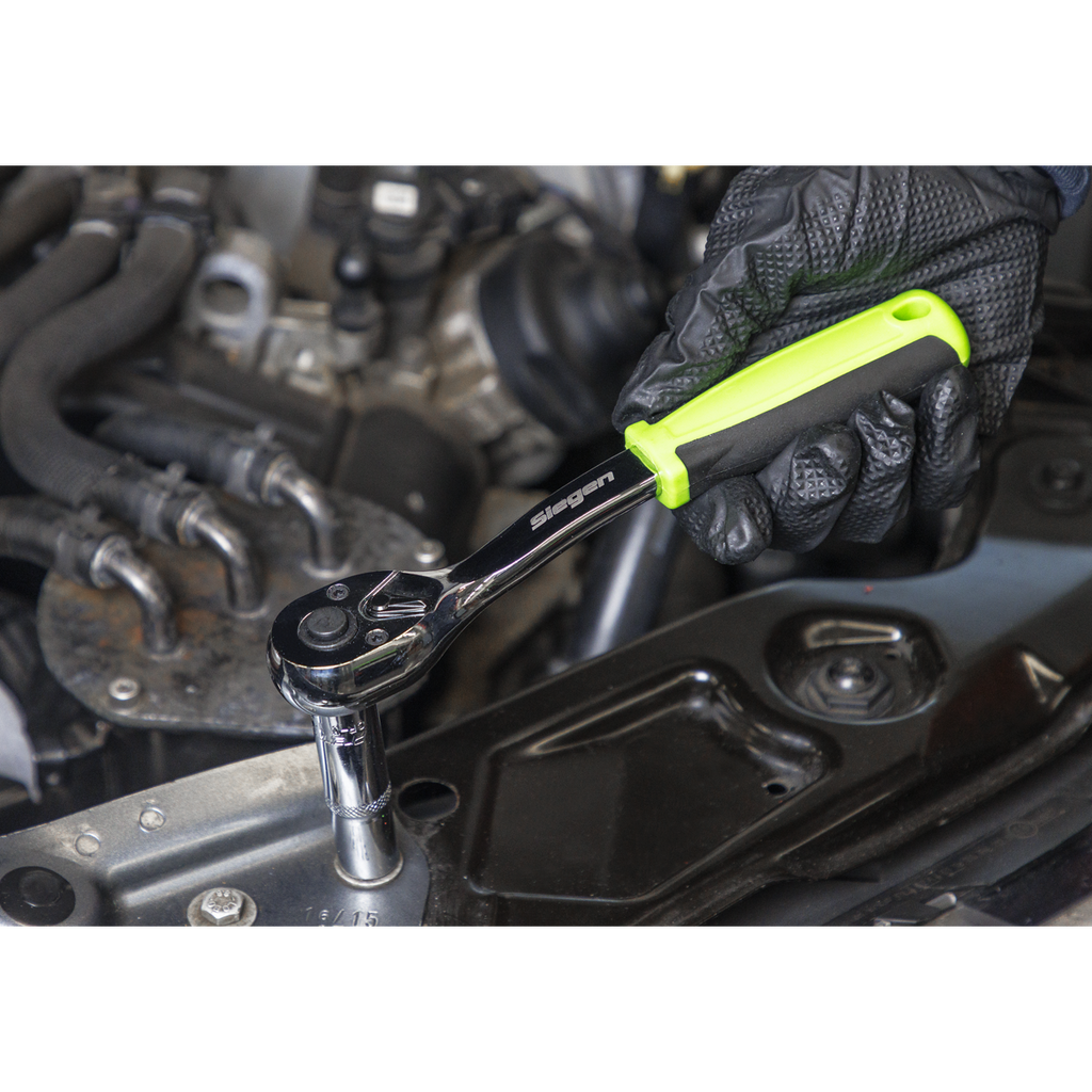 Ratchet Wrench, Breaker Bar & Torque Wrench Set 3/8"Sq Drive 7pc S01325