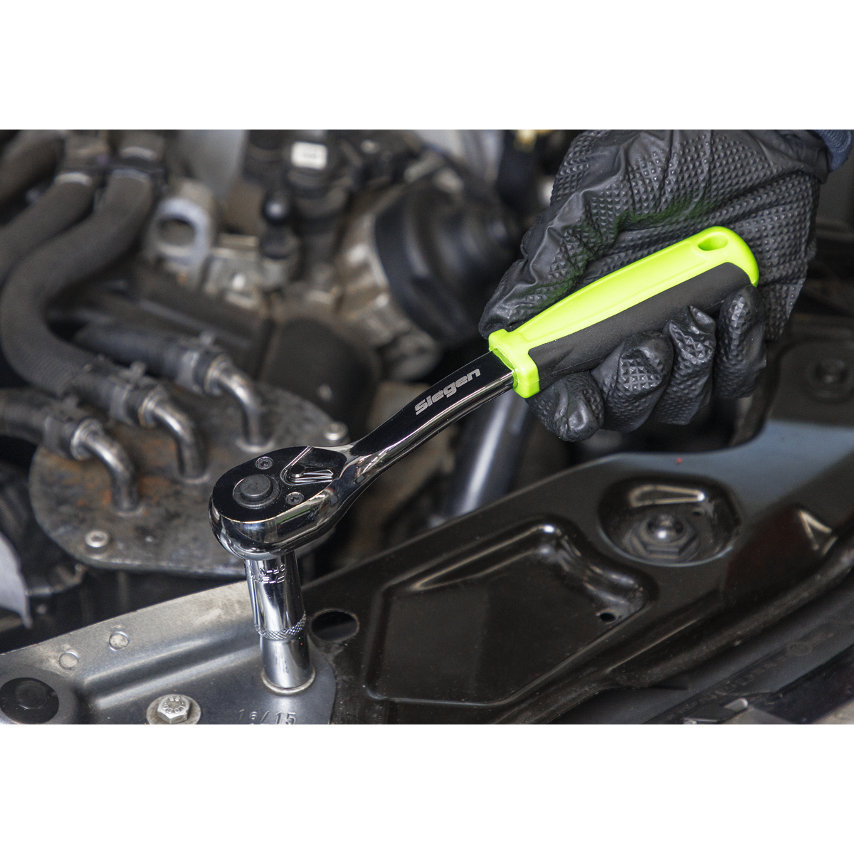 Ratchet Wrench, Breaker Bar & Torque Wrench Set 3/8"Sq Drive 7pc S01325